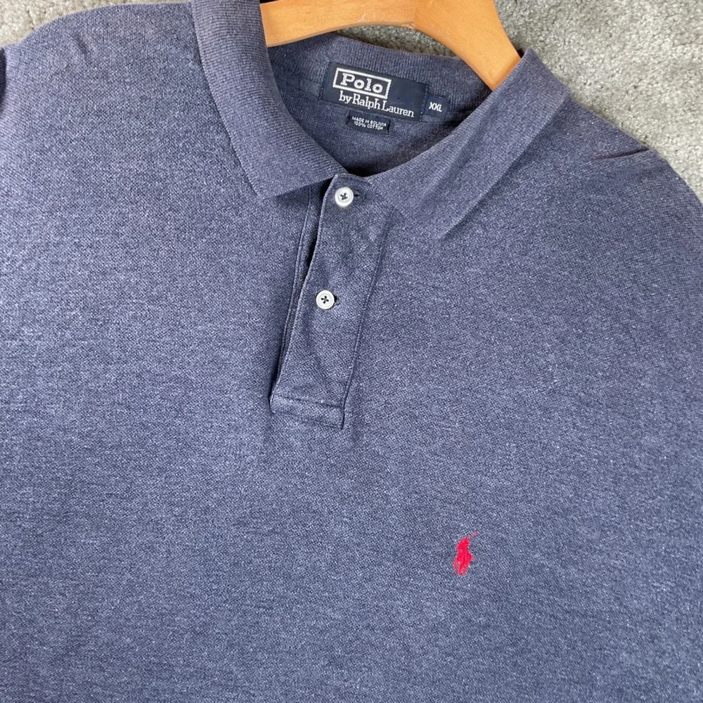 Polo Ralph Lauren Polo‎ Shirt Mens XXL Navy Blue  Short Sleeve Cotton